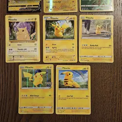 Pokemon Cards TCG Pikachu Cards Lot (8 Cards), Pikachu V, Holo NM 2014-2022 - Image 3