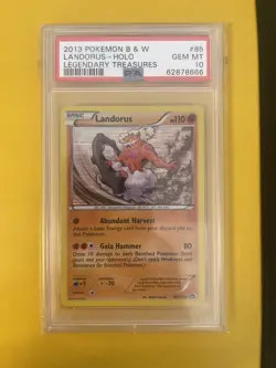 PSA 10 Landorus 85/113 HOLO B&W Legendary Treasures Pokemon Card LOW POP 12! - Image 1