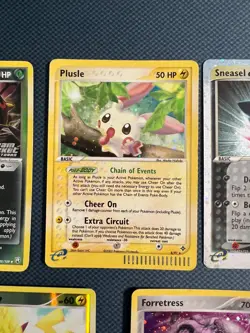 Rare Pokemon Card Lot MP/HP Reverse Holo Pikachu 71/99, Holo Plusle 8/97 - Image 3