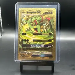 Gold Foil Custom Display Fan Art Sceptile Gx 1000hp Leaf Storm 20/100 NM Card - Image 1