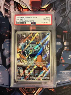 SQUIRTLE 148/142 PSA 10 STELLAR CROWN ILLUSTRATION RARE POKEMON CARD ENGLISH - Image 1