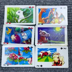 MEW Pokemon Pocket Monster Charizard Poker Playing Cards 6x - Image 1