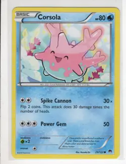 CORSOLA BREAKPOINT SET POKEMON CARD 29/122 LP - Image 1