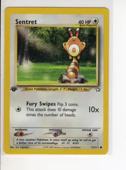 SENTRET 1ST EDITION NEO GENESIS SET POKEMON CARD 71/111 EX/NM - Image 1