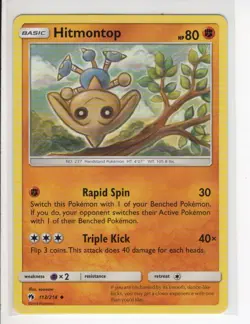 HITMONTOP LOST THUNDER SET POKEMON CARD 113/214 LP - Image 1