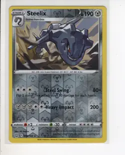 STEELIX BATTLE STYLES SET RARE REVERSE-HOLO FOIL POKEMON CARD 099/163 NM/M - Image 1