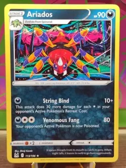 Ariados 113/196 Lost Origin Non-Holo Rare English Pokemon Card - Image 1