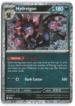 Hydreigon New 2025 McDonalds Happy Meal Holo Pokemon Dragon Discovery Card 10/15 - Image 1