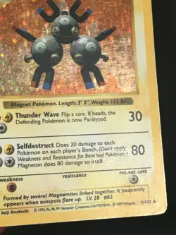 Pokemon TCG Magneton Base Set Holo Rare Card 9/102 WOTC HP - Image 4
