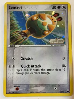 Sentret Pokemon Card EX Legend Maker 62/92 Reverse Holo Foil Stamped HP/DMG - Image 1