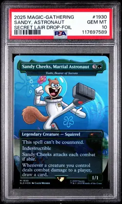 2025 Magic The Gathering SpongeBob Secret Lair Drop Sandy Astronaut Foil PSA 10 - Image 1