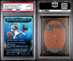 2025 Magic The Gathering SpongeBob Secret Lair Drop Sandy Astronaut Foil PSA 10 - Image 3