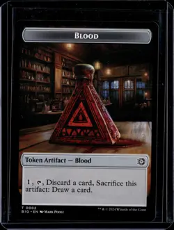 Blood - 2 - Token - OTJ - NM - MTG Magic the Gathering - Image 1
