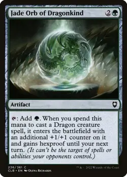 NM Jade Orb of Dragonkind, MTG, Baldur's Gate, Magic the Gathering, 236 - Image 1