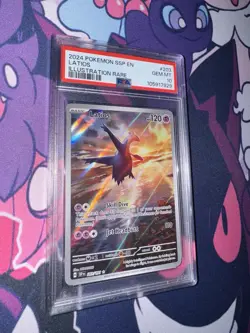 2024 POKEMON SSP EN-SURGING SPARKS ILLUSTRATION RARE #203 LATIOS PSA 10 - Image 2