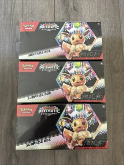 Pokemon TCG: Scarlet & Violet Prismatic Evolutions Surprise Box Lot Of 3 Sealed! - Image 1