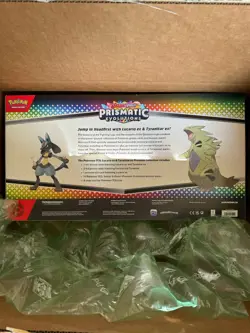 2X Pokemon TCG Prismatic Evolutions Lucario ex & Tyranitar ex Premium Collection - Image 2