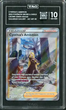 2023 Pokemon Crown Zenith Cynthia's Ambition #GG60 TAG 10 - Image 1