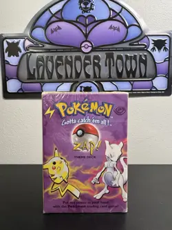 FACTORY SEALED 1999 Pokemon Zap Base Set Theme Deck (Shadowless Potential) 742818060189 - Image 1