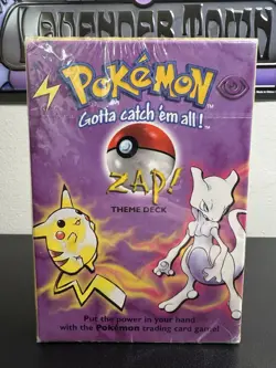 FACTORY SEALED 1999 Pokemon Zap Base Set Theme Deck (Shadowless Potential) 742818060189 - Image 2