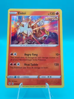Entei 019/203 Swsh07: Evolving Skies Pokemon TCG Holo Near Mint/Mint - Image 1