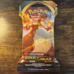 Pokemon TCG Sword & Shield Darkness Ablaze Sleeved Booster Pack - Image 1