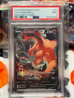 PSA 9 Charizard V - 154/172 - Brilliant Stars - Pokemon - PSA 10 regradeUUUU - Image 4