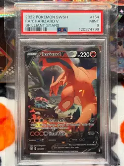 PSA 9 Charizard V - 154/172 - Brilliant Stars - Pokemon - PSA 10 regradeUUUU - Image 5