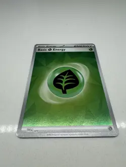 Basic Grass Energy SVE 009 Pokemon Prismatic Evolutions Reverse Holo - Image 1