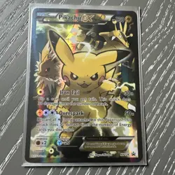 2016 POKEMON XY BLACK STAR PROMO PIKACHU EX XY124 RED & BLUE POWER COLLECTION - Image 1