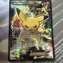 2016 POKEMON XY BLACK STAR PROMO PIKACHU EX XY124 RED & BLUE POWER COLLECTION - Image 5