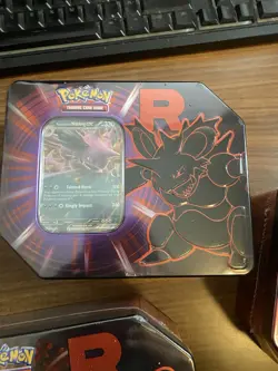 Pokemon Destined Rivals Team Rocket Tin Set of 3 (Mewtwo, Nidoking, Persian)-NEW - Image 3