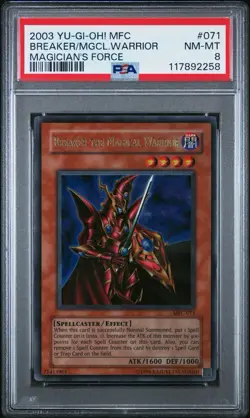 2003 Yu-Gi-Oh! Breaker/Magical Warrior Magician's Force MFC Unlimited Ultra PSA8 - Image 1