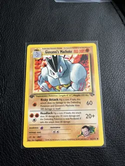 Pokemon Card - Giovanni's Machoke Gym Challenge 42/132 1st Edition NEAR MINT - Image 1