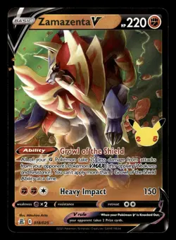 Zacian V 016/025 & Zamazenta V 018/025 Celebrations SetPokemon Card - Image 4