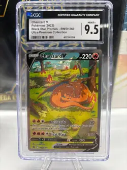 CGC 9.5 MINT+ Charizard V SWSH260 FULL ART HOLO 260 SWSH PROMO Pokemon Card - Image 1