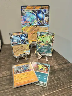 Prismatic Evolutions Stamped Collection Lucario & Tyranitar Promos + Jumbo Card - Image 1