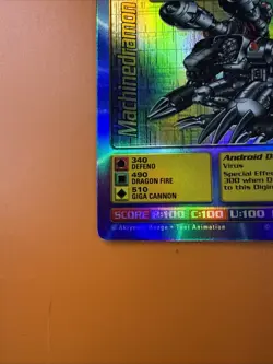 Vintage 1999 Digimon TCG Machinedramon Holo Foil Card BO-55 - Image 4