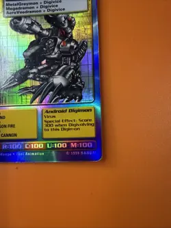 Vintage 1999 Digimon TCG Machinedramon Holo Foil Card BO-55 - Image 5