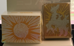 Pokemon Brilliant Stars ETB Pokemon Center 65ct Deck Card Sleeves + Storage Box - Image 1