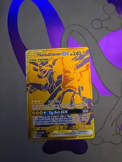 Pikachu & Zekrom GX SM248 Holo Full Art Black Star Promo Card NM Condition - Image 2