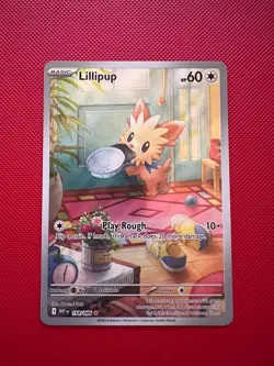 Pokemon TCG - Lillipup Illustration Rare Card 154/086 S&V White Flare - Image 1