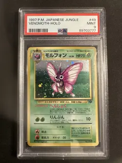 1997 Pokemon Venomoth Holo Card #49 PSA 9 Mint Condition - Image 1