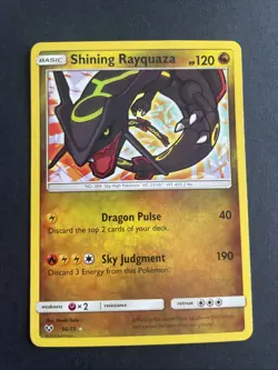 Pokemon Shining Rayquaza Holo Rare Card 56/73 Shining Legends Series - Image 1