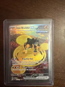 Pokemon TCG Iron Boulder EX Scarlet & Violet Temporal Forces 207/162 Card - Image 1