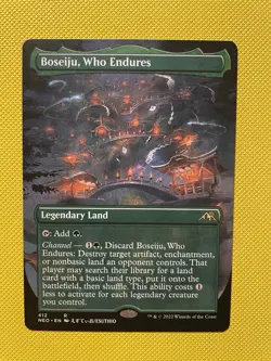 Boseiju Who Endures Kamigawa: Neon Dynasty Borderless 412 Regular MTG - Image 1
