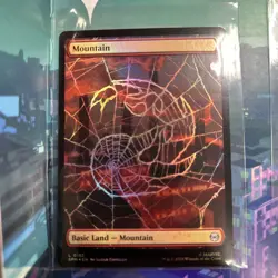MTG Mountain L (0192) Marvel's Spider-Man Full Art Basic Land Magic TCG NM/M - Image 1