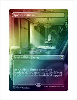 1x Godless Shrine, Foil, Borderless Art, Ravnica Clue Edition, Magic MTG NM - Image 1