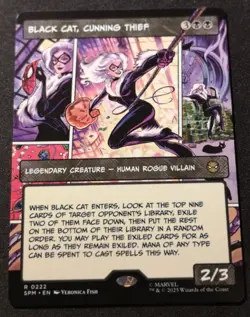 Black Cat, Cunning Thief - Borderless - SPM - MTG - EN - NM - 0222 - Image 1
