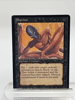 Magic MTG Legends Imprison Excellent LP Banned DISAVOWED CARD 1994 - Image 1